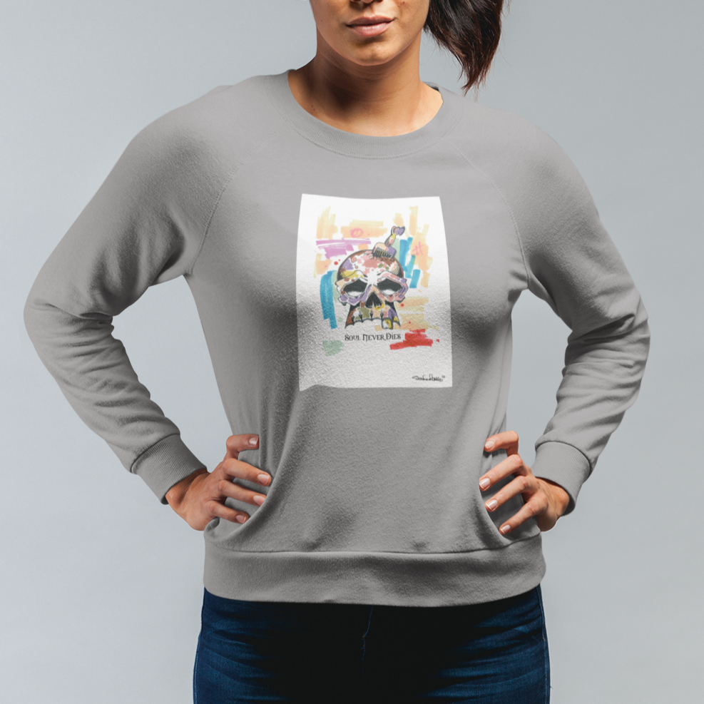 Women's Skull Splash Design Sweater