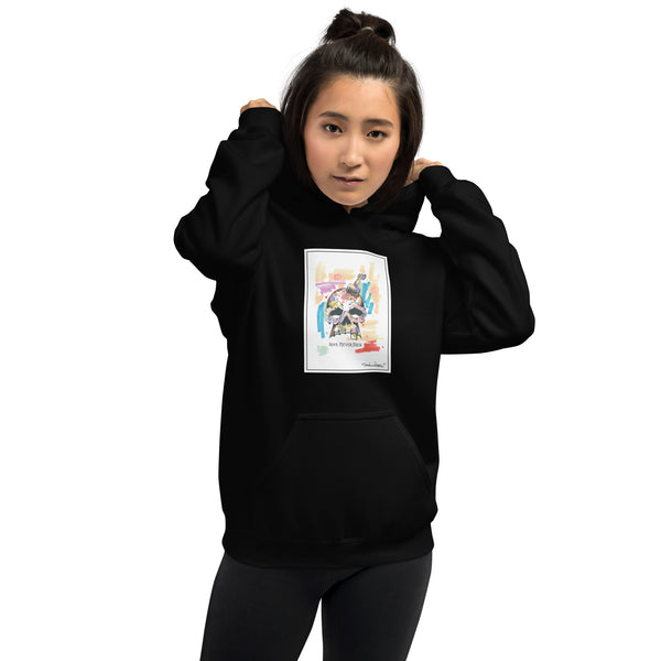 Women's Skull Splash Hoodie (Black) - stefanromeoprints