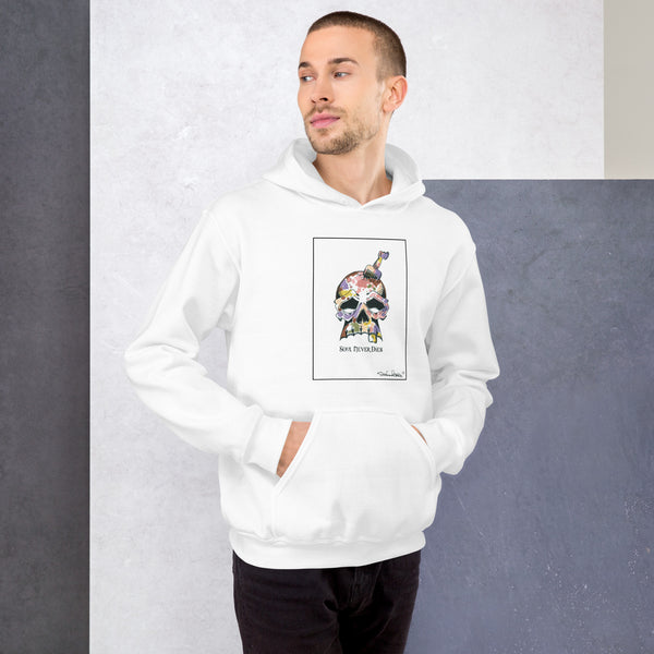 Men's Skull Hoodie (White) - stefanromeoprints