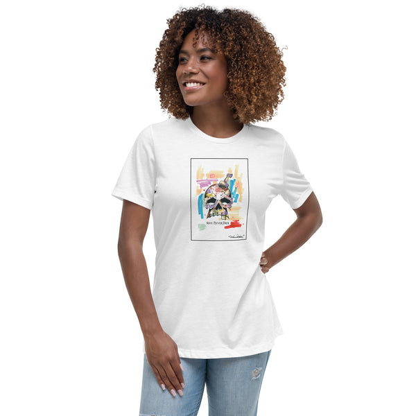 Women's Skull T-Shirt (White) - stefanromeoprints